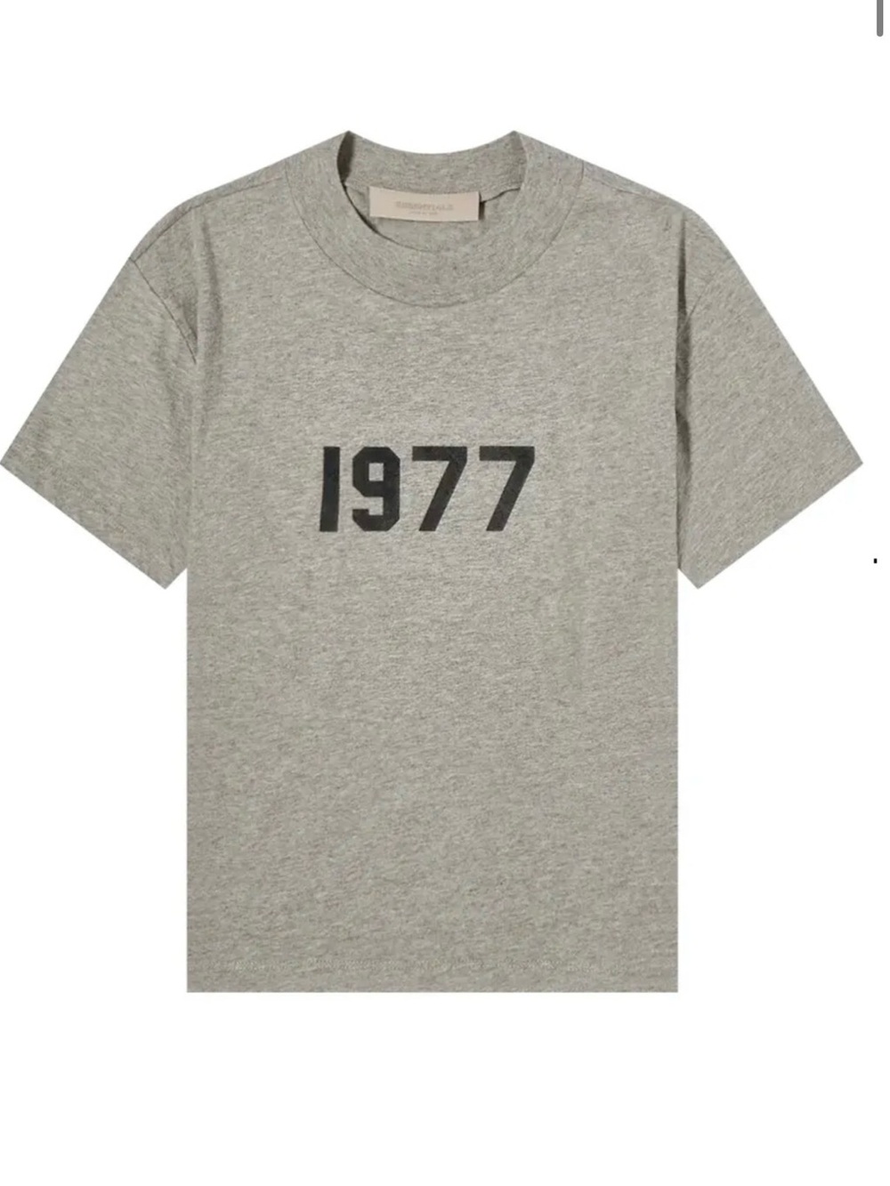 Fear of God Grey '1977' Graphic Short Sleeve Tee